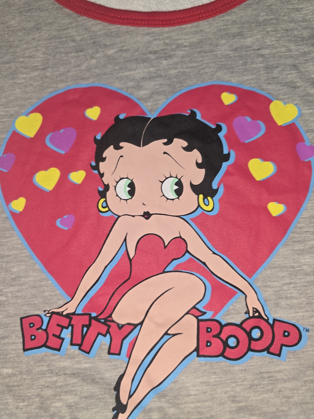 Betty Boop Gray & Pink Cropped Tank Top - Women's Intimates